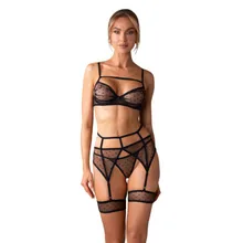 Obsessive - Nuites Dreiteiliges Set - Schwarz Obsessive - Nuites Dreiteiliges Set - Schwarz