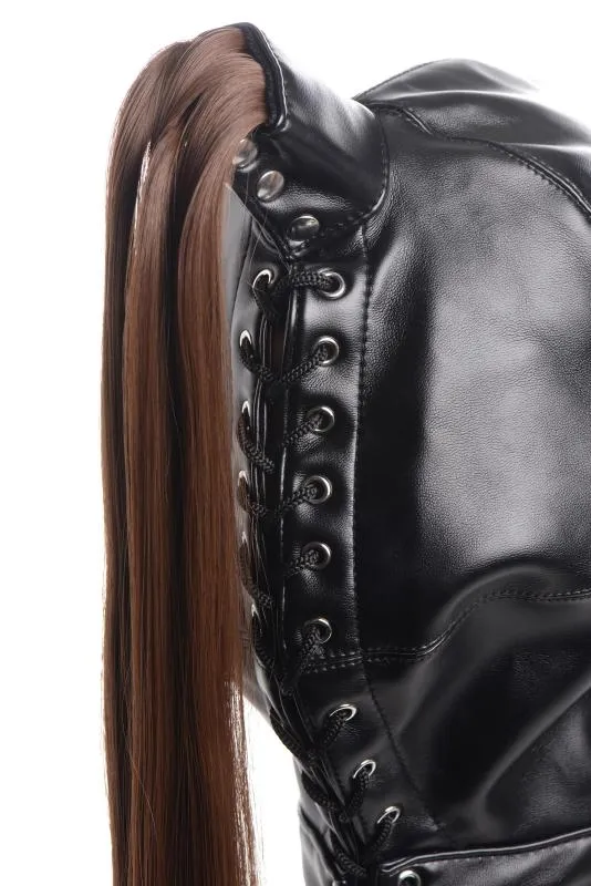 Bondage-Kapuze mit Pferdeschwanz