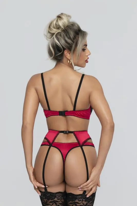 Christine - 3-teiliges Set Offener BH & Schrittfreier Slip Gush
