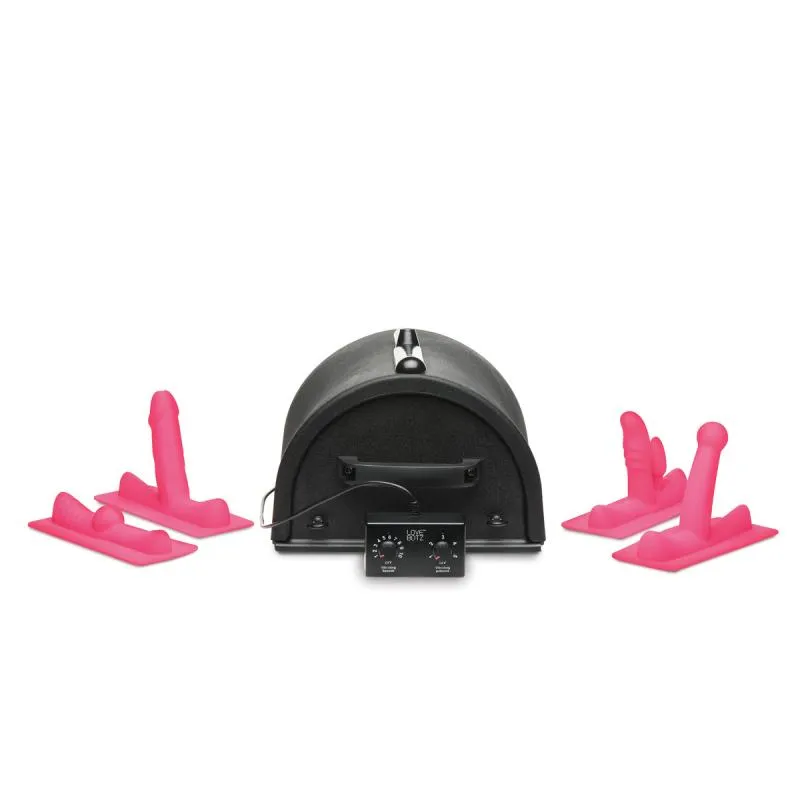 LOVE BOTZ - 50X Saddle Pro Sexmaschine mit 4 Aufsätzen - Schwarz