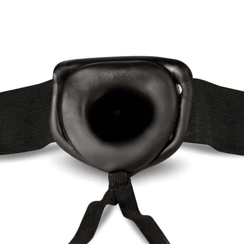 Dr. Skin Hohler Strap-on-Dildo mit Gurtzeug - 19,5cm - Schwarz