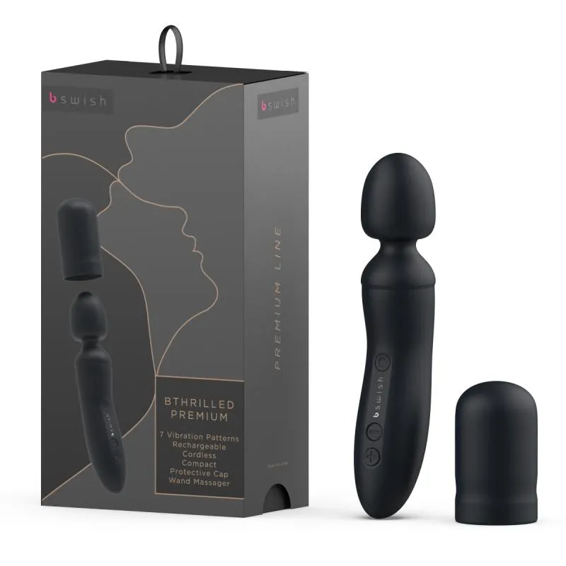 B Swish – BTHRILLED Premium Wand Vibrator – Schwarz