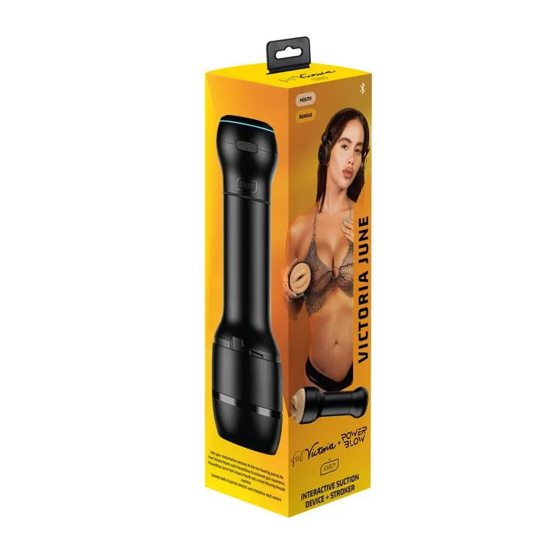 Kiiroo - PowerBlow & Feel Victoria June Mundmasturbator Kombi-Set - Schwarz