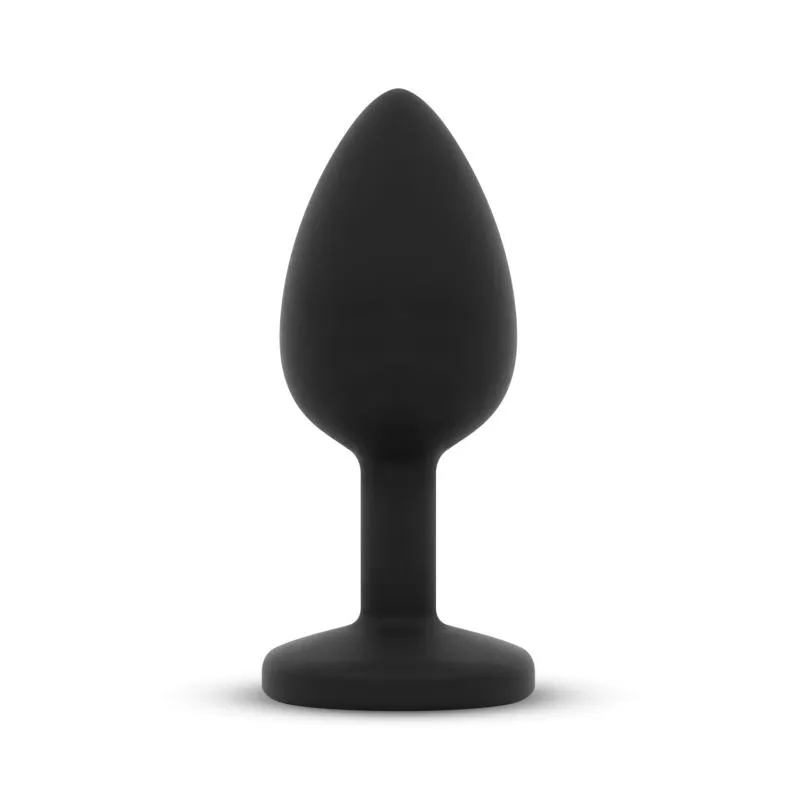 Analplug mit Kristall - Schwarz