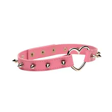 XR Brands - Spiked Heart Choker - Rosa XR Brands - Spiked Heart Choker - Rosa