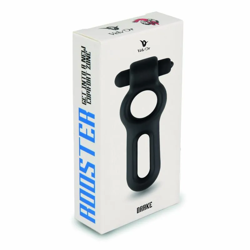 Velv%27Or - Rooster Drake Double Ring Design Cock Ring with Vibrating Bullet