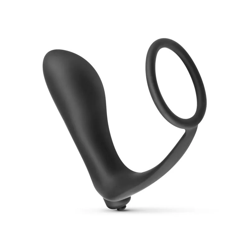 Prostata Vibrator & Cockring - Schwarz