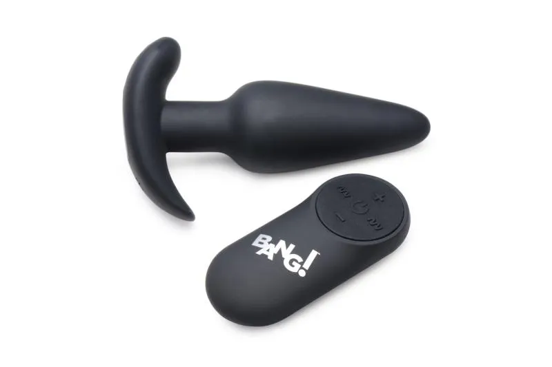 BANG! - Vibrations-Buttplug mit Fernbedienung -Schwarz