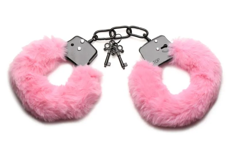 XR Brands - Cuffed in Fur Handschellen - Rosa