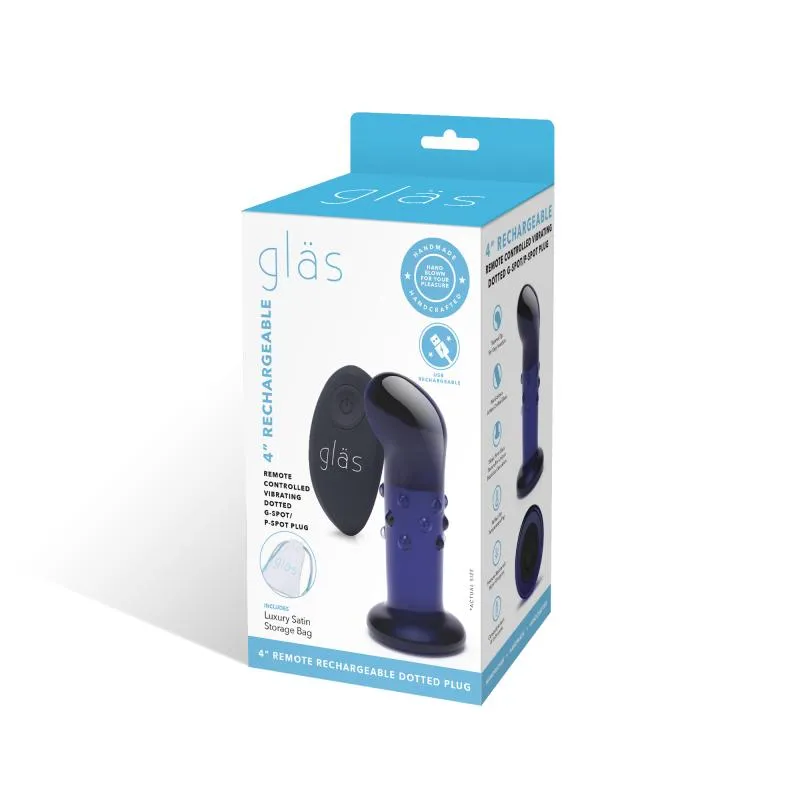Glas - Rechargeable Remote Controlled Vibrating Dotted  G-Sp