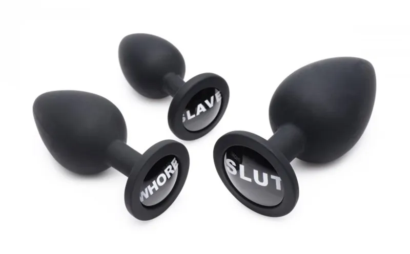 Master Series »Dirty Words« 3-teiliges Analplug-Set