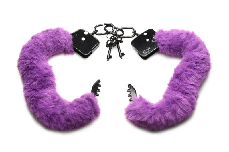XR Brands - Cuffed In Fur Handschellen - Lila
