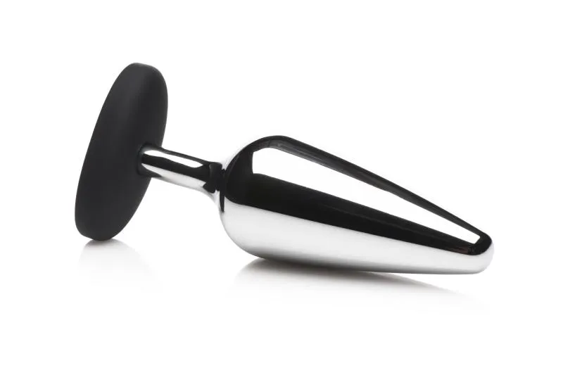 XR Brands - Butt Slut Metall & Silikon Butt Plug - Silber