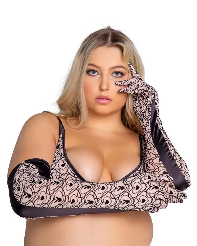 Playboy Lingerie - Bunny Kiss Handschuhe - Schwarz
