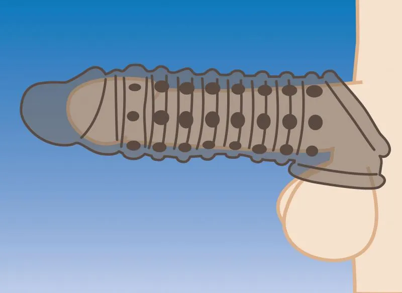 Size Matters verlängernde Penishülle mit Noppen