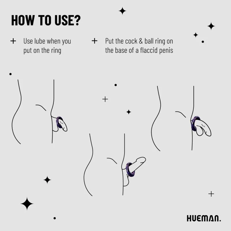 Hueman »Saturn« Penisring mit Vibration