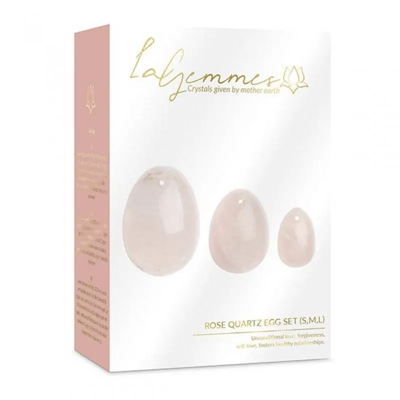 La Gemmes »Rosenquarz« Yoni-Ei Set