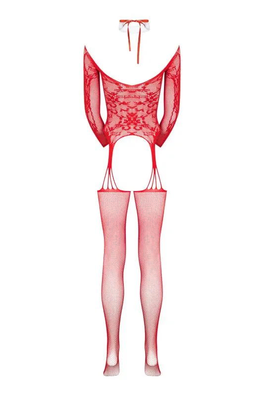 Christine - Jingle Belle Open Crotch Bodystocking