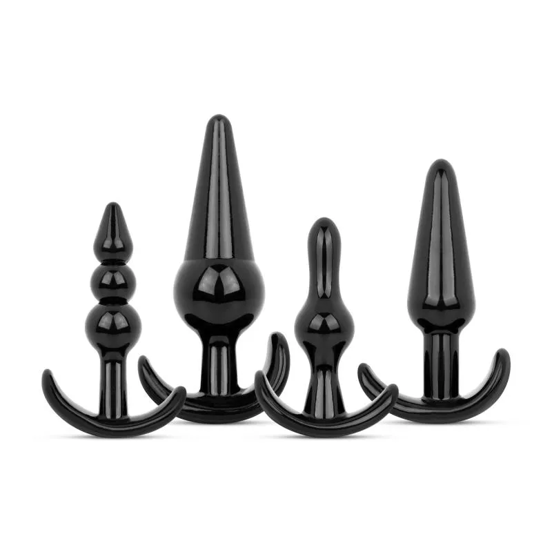 Butt Plug Set 4-teilig - Schwarz