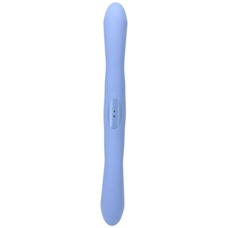 Doc Johnson - Doppelte Vibrator mit Fernbedienung - Blau - 40,6 cm