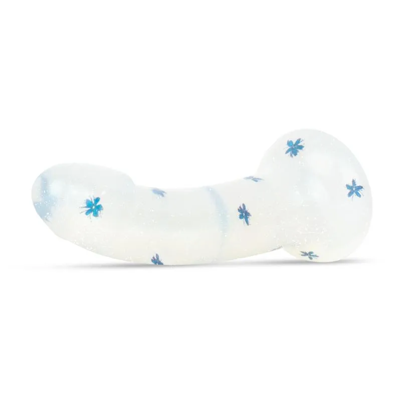 Dildo Collection Blossom Bliss Dildo – Blaues Glitzerdesign 19 cm