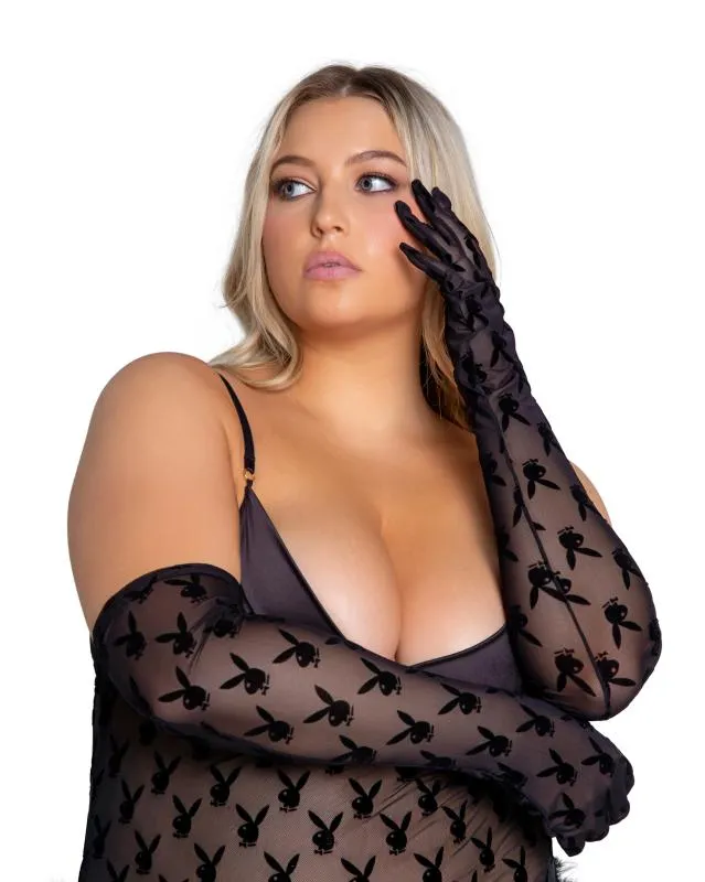 Playboy Lingerie - Bunny Noir Handschuhe