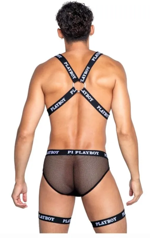 Playboy Lingerie - Herren Hosenträger-Set Dark Room - Schwarz