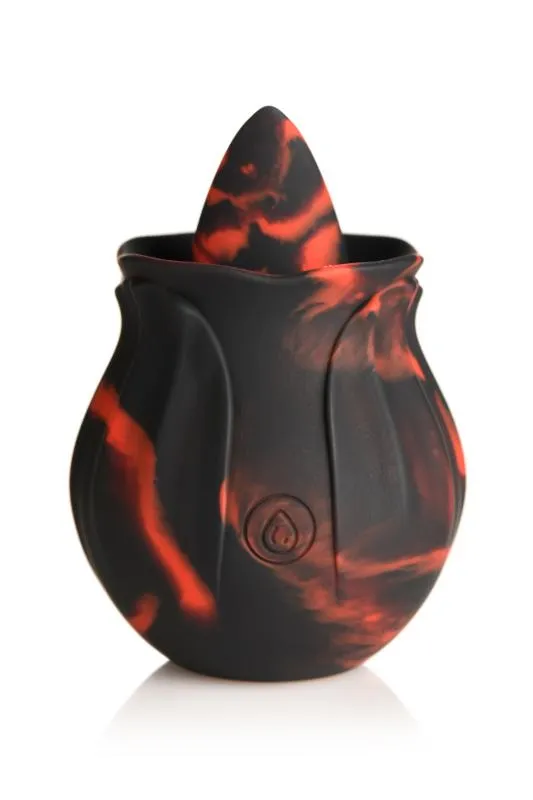BLOOMGASM - Black Kiss Rimmende Rosen-Vibrator - Rot/Schwarz