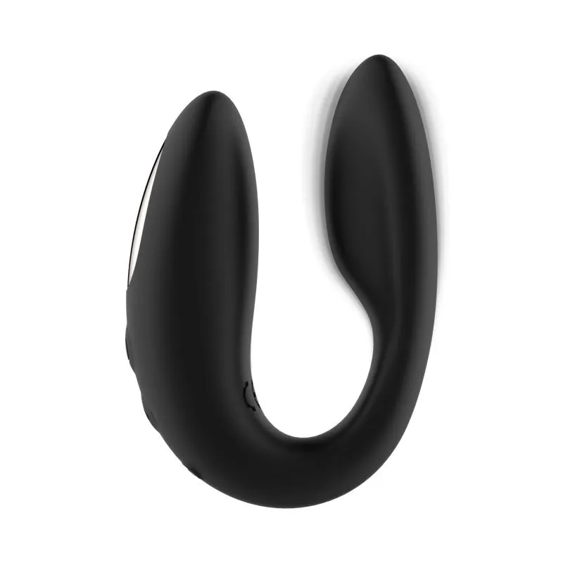 Rosy Gold – C-Shape Paarvibrator mit Luxus Ladeetui – Schwarz
