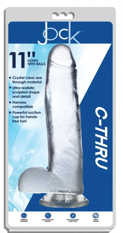 Jock C-Thru Transparenter Dildo - 31 cm
