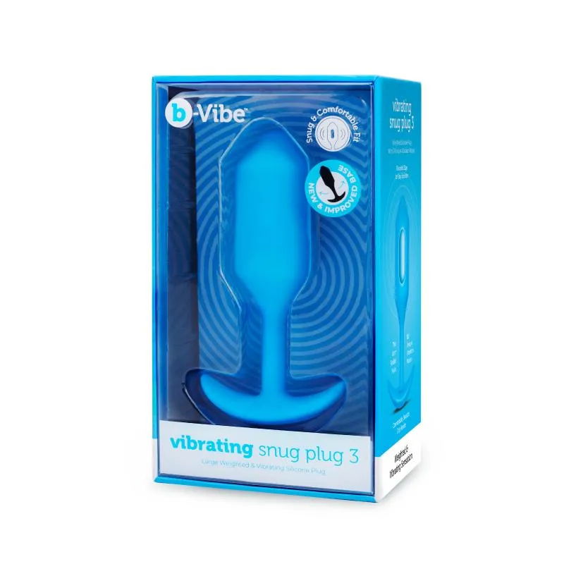 B-Vibe - Vibrating Snug Plug 3 (L) Blue