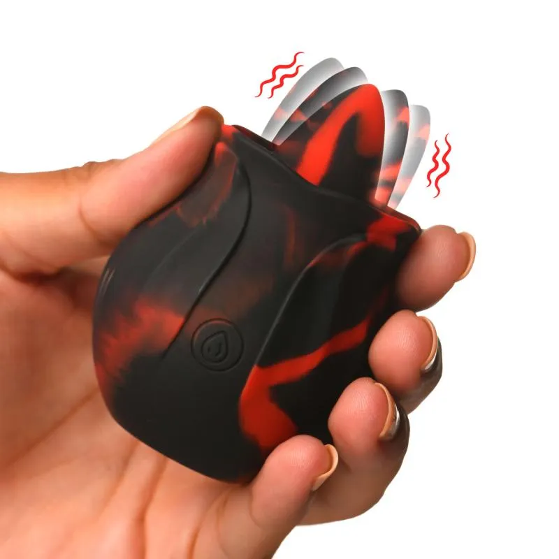 BLOOMGASM - Black Kiss Rimmende Rosen-Vibrator - Rot/Schwarz