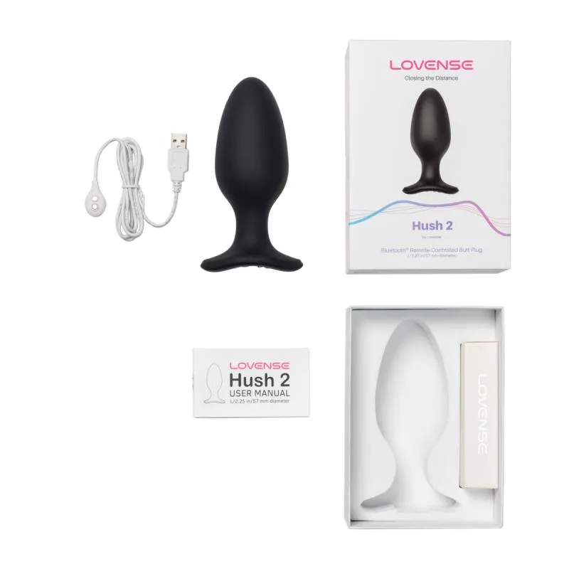 Lovense - Hush 2 Vibrationsbuttplug Mit App - Schwarz