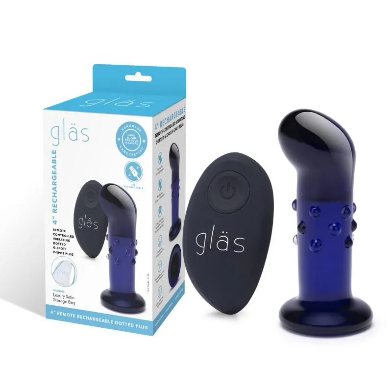 Glas - Rechargeable Remote Controlled Vibrating Dotted  G-Sp