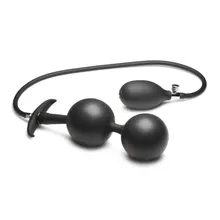 Aufblasbarer Silikon-Analplug - Schwarz Aufblasbarer Silikon-Analplug - Schwarz