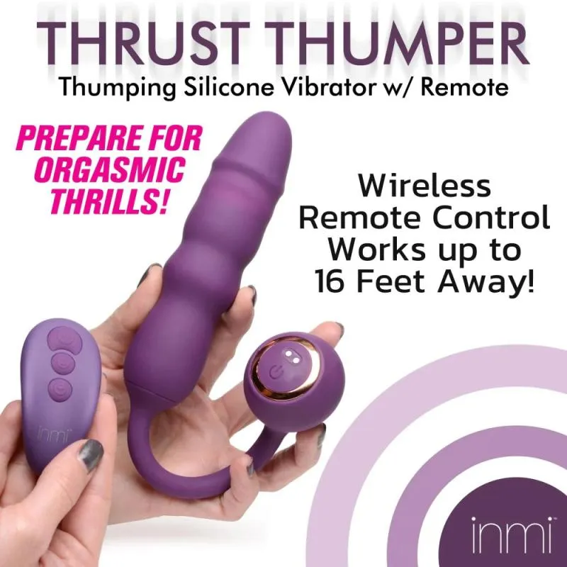 Thru Thumper Stoßender Silikonvibrator mit Fernbedienung