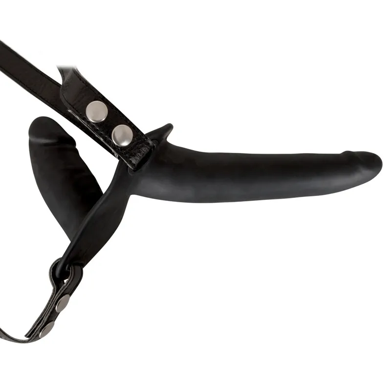 Doppelter Strap-on in Schwarz