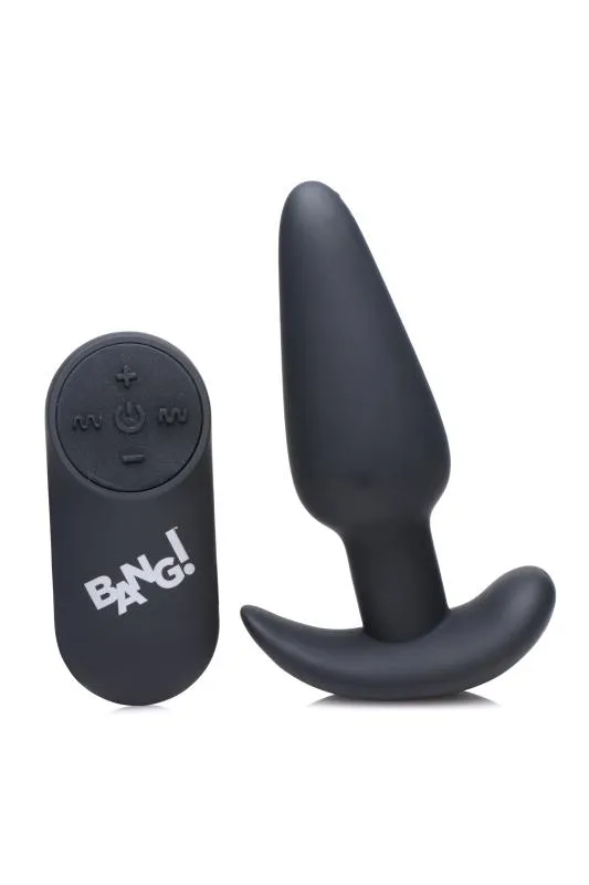 BANG! - Vibrations-Buttplug mit Fernbedienung -Schwarz