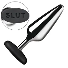XR Brands - Butt Slut Metall & Silikon Butt Plug - Silber XR Brands - Butt Slut Metall & Silikon Butt Plug - Silber
