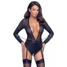 Cottelli Collection »Ouvert Body« mit Strapsen und Handfesseln Cottelli Collection »Ouvert Body« mit Strapsen und Handfesseln