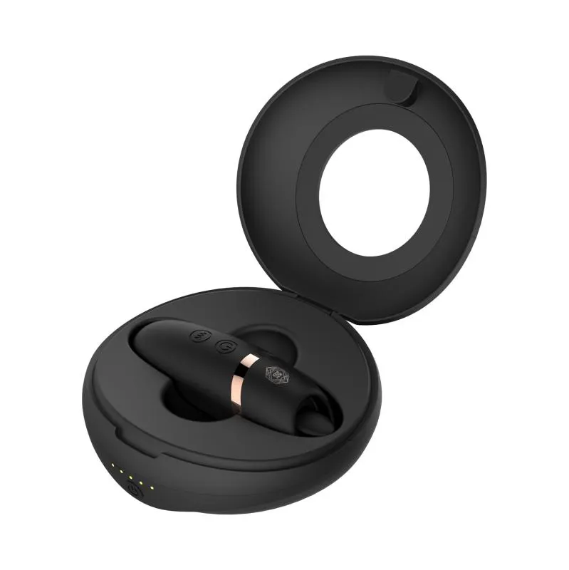 Rosy Gold – Leckstimulator mit Luxus Ladeetui – Schwarz