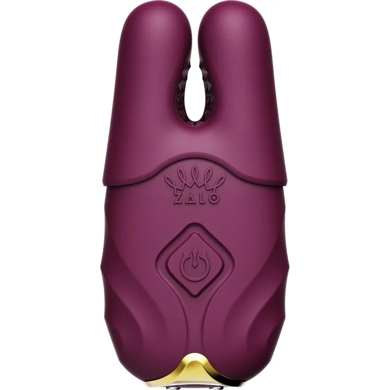 Zalo - Nave Wireless Vibrating Nipple Clamps Velvet Purple