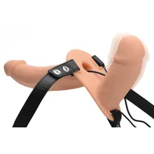 Power Pegger Doppel-Strap-On Vibrator - Hautfarbe Power Pegger Doppel-Strap-On Vibrator - Hautfarbe