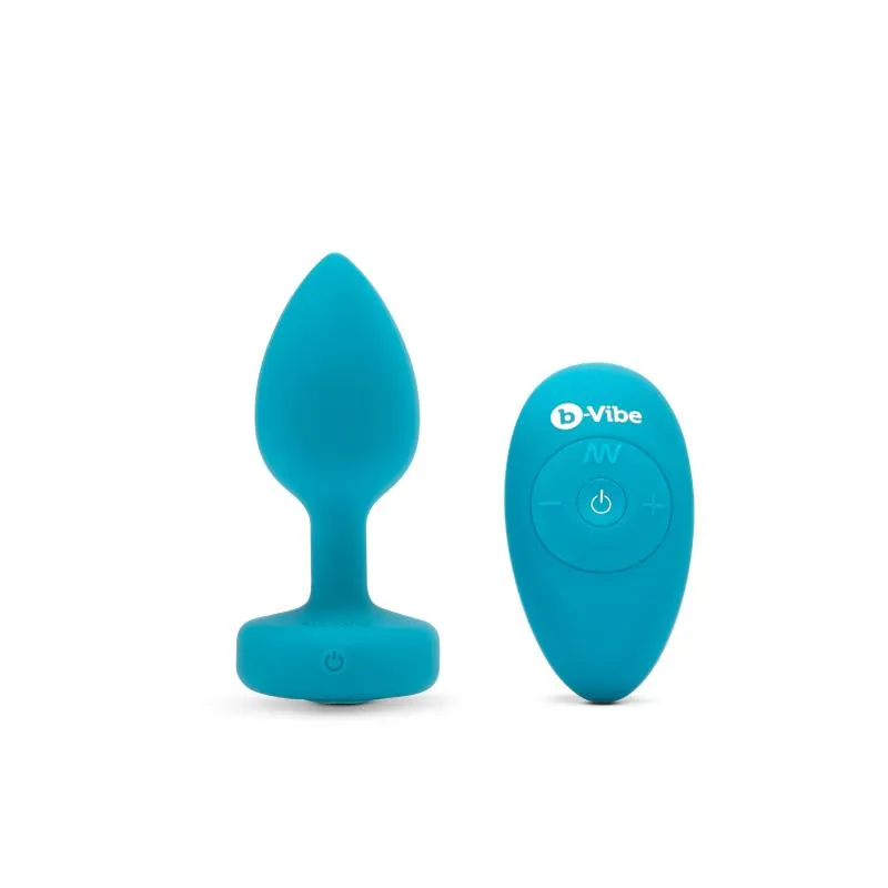 B-Vibe - Vibrating Jewel Plug S/M Aquamarine