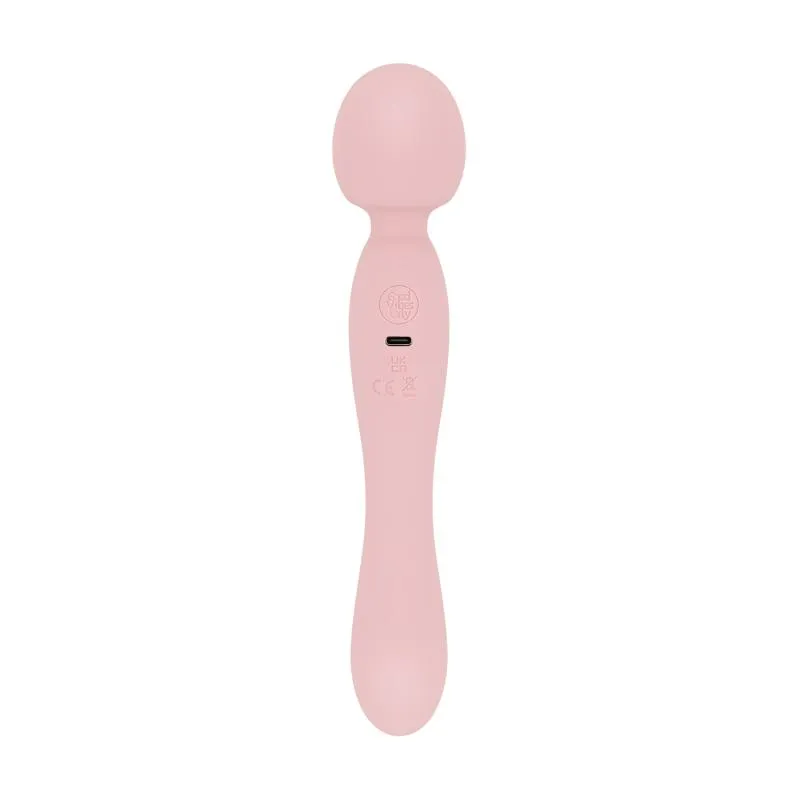 Good Vibes Only - Doppelseitiger Wand Vibrator - Soft Silicone - Rosa