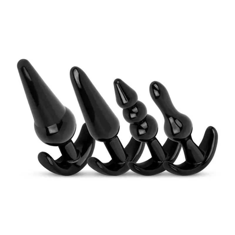 Butt Plug Set 4-teilig - Schwarz