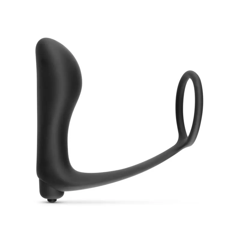 Prostata Vibrator & Cockring - Schwarz