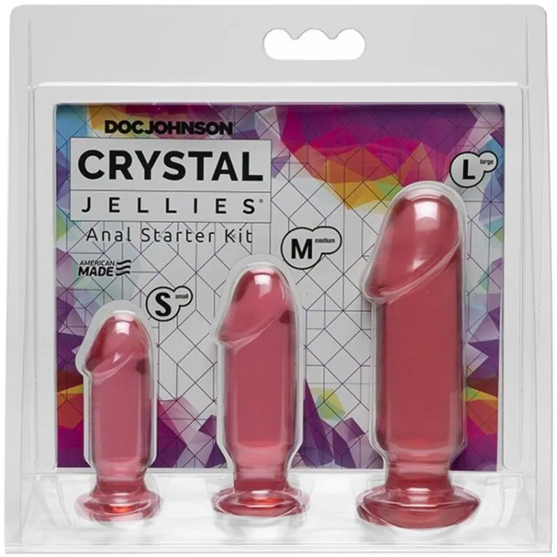 Doc Johnson - Crystal Jellies Anal Starter Kit - Rosa