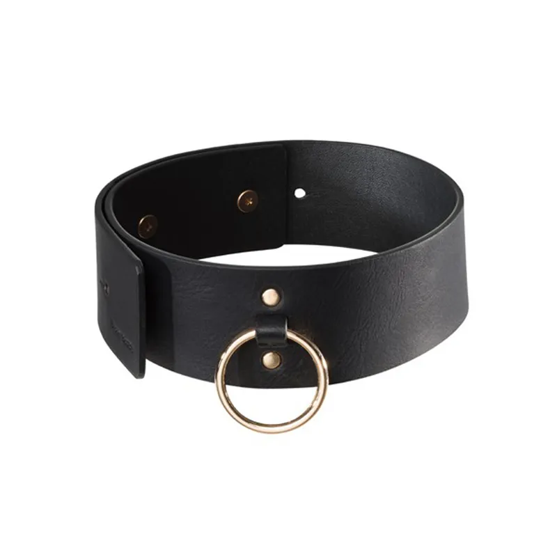 Breites Halsband mit Leine