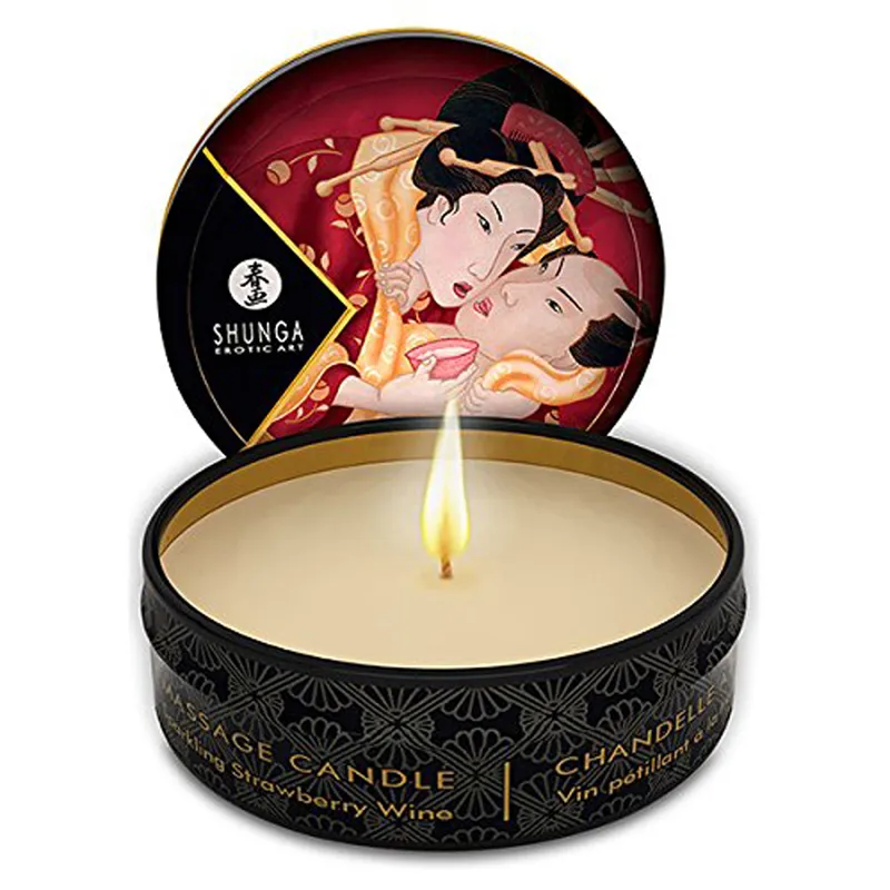 Shunga - Massage Kerze Sparkling Strawberry/Romance 30 ml